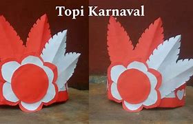 Topi Karnaval Merah Putih Dari Kertas Karton